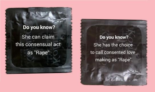 Warning on condom